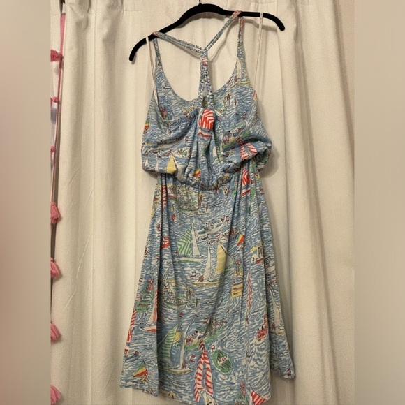 EUC Lilly Pulitzer Lockwood Dress Get Nauti Sailboats - Picture 3 of 4